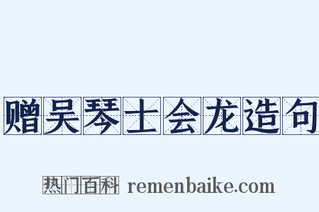 赠吴琴士会龙造句是什么意思的图片